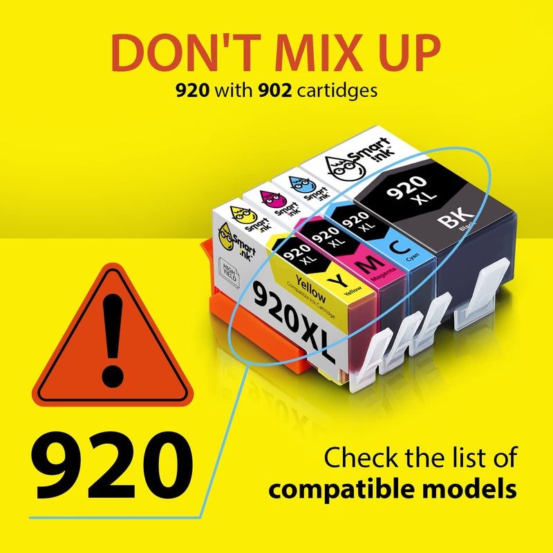 Smart Ink Compatible Ink Cartridge Replacement for HP 920 XL 920XL (2 Black, 2 Cyan, 2 Magenta, 2 Yellow, 8 Combo Pack) to use with HP Officejet 6000 6500 6500A 7000 7500A 7500 - Image 2